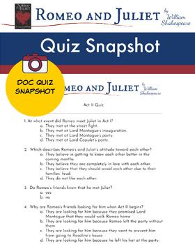 Romeo And Juliet By Shakespeare Giant Unit Bundle Slides Quizzes