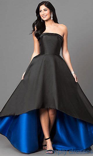 Black Strapless High Low Formal Gown High Low Prom Dresses Best Prom