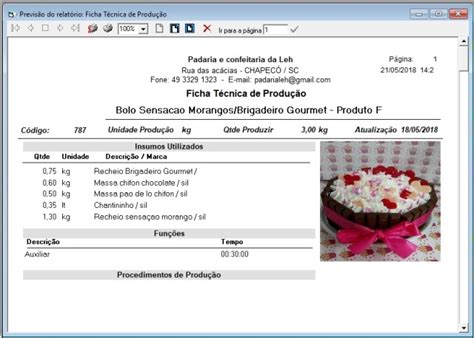 Exemplo De Ficha Técnica De Preparação De Alimentos Vários Exemplos