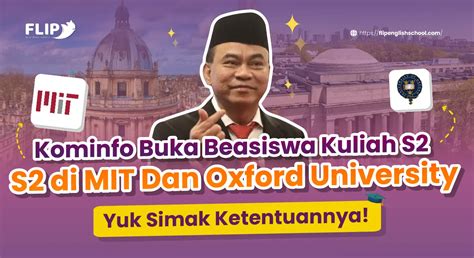 Kominfo Buka Beasiswa Kuliah S Di Mit Dan Oxford University