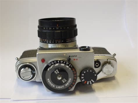 Konica Fp Mm Slr Chrome With Top Mounting Shutter Coupled Konica