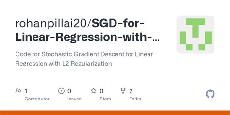 GitHub - rohanpillai20/SGD-for-Linear-Regression-with-L2-Regularization ...