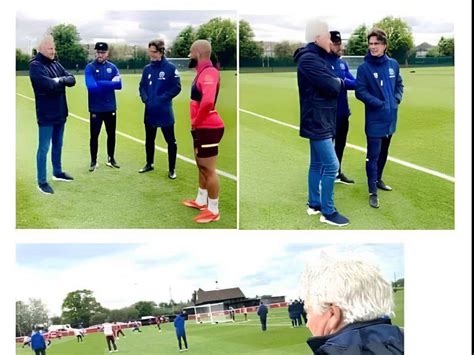 Rencontre entre Marc Brys et Bryan Mbeumo à l entraînement de Brentford FC