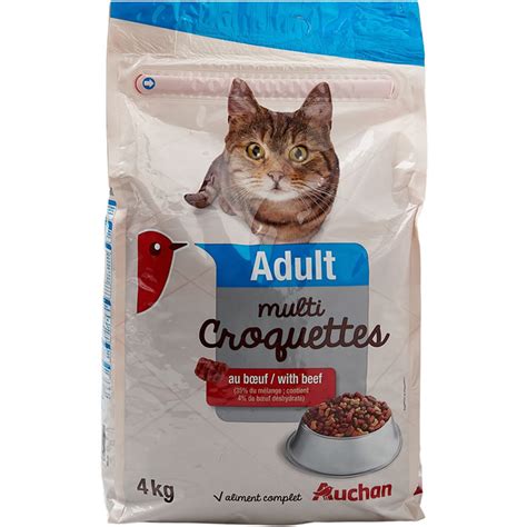 Auchan Multicroquettes Pour Chats Adultes Au Boeuf Chronodrive