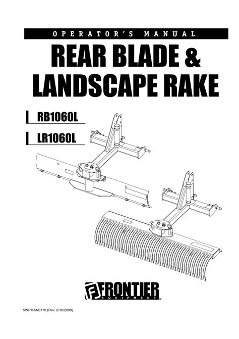 PPT John Deere RB1060L LR1060L Rear Blades Landscape Rake Operator