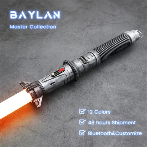 TXQSABER Baylan Skoll S Replica Lightsaber Neo Pixel Weathered Hilt