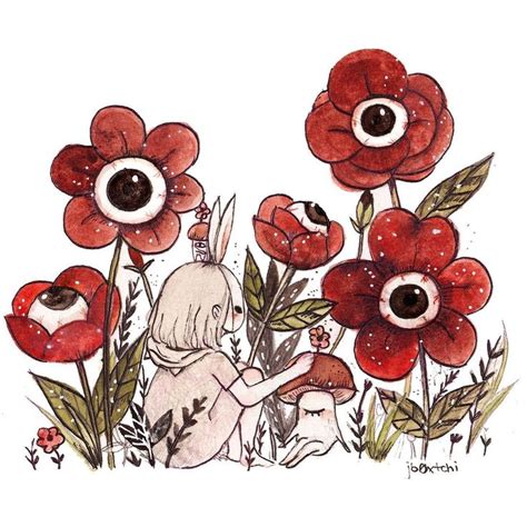 Eyeball Flowers Drawing