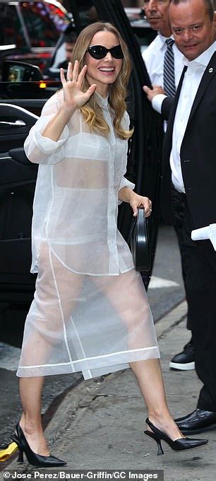 Kristen Bell Flashes Bra And Panties Beneath Completely Sheer Outfit At