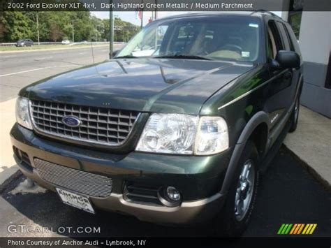 Dark Highland Green Metallic 2002 Ford Explorer Xlt 4x4 Medium