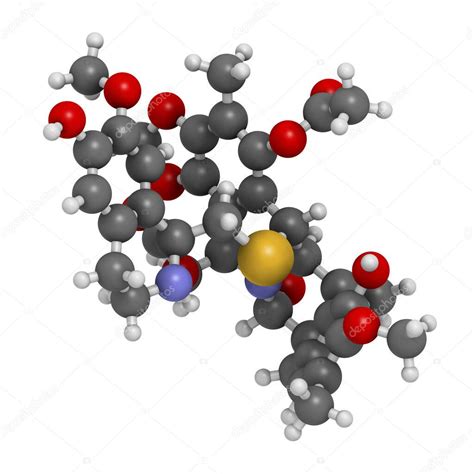 Trabectedina molécula de medicamento contra el cáncer Representación