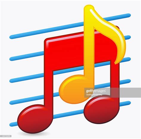 Digital Illustration Of Colourful Music Notes Stock Illustration