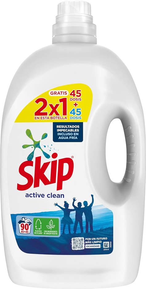 Skip Active Clean Detergente M Quina L Quido Botella Lv Amazon Es