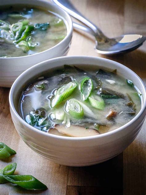 Miso Soup With Shiitake Mushrooms And Bok Choy The Sophisticated Caveman