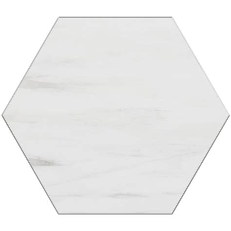 Bianco Dolomiti 12 Hexagon Honed Marble Pera Tile