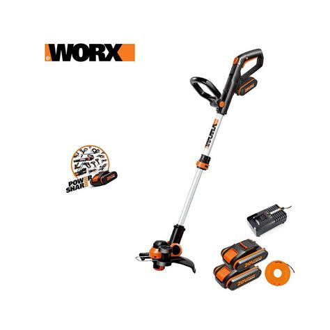 Trimmer Tagliabordi Con Due Batterie Worx WG163E Bordatore Peso Piuma