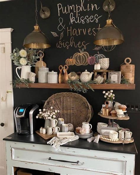 Festive Fall Coffee Bar Decor Ideas Lady Decluttered