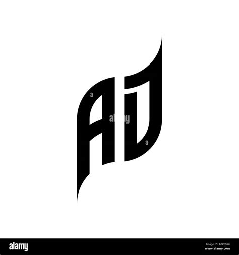 Ad Monogram Geometric Shape Style Template Monogram Initial Design