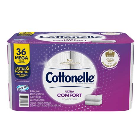 Cottonelle Ultra ComfortCare Toilet Paper (36 Mega Rolls, 268 sheets ...