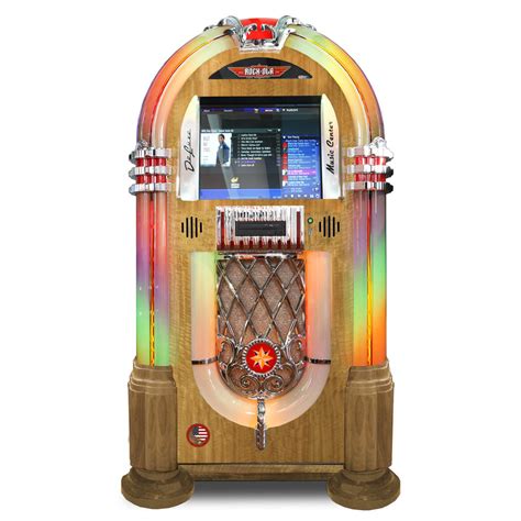 Rock Ola Bubbler Music Center Jukebox Light Oak Fun