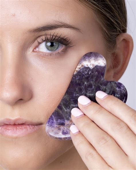 Amethyst Gua Sha Skincare Tools Trium Jewelry