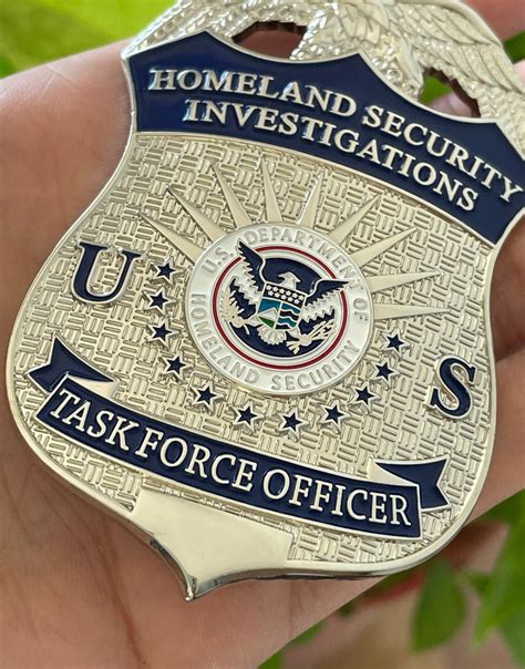 US HSI TFO Task Force Officer Badge Homeland Security Investigations R ...