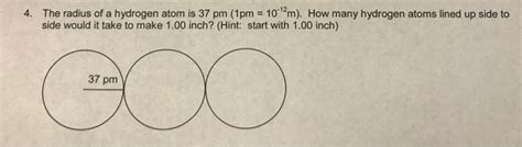 Hydrogen Atomic Radius