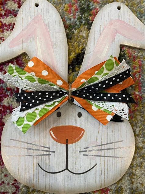 Dollar Tree Bunny Sign Makeover Re Fabbed Easter Bunny Crafts