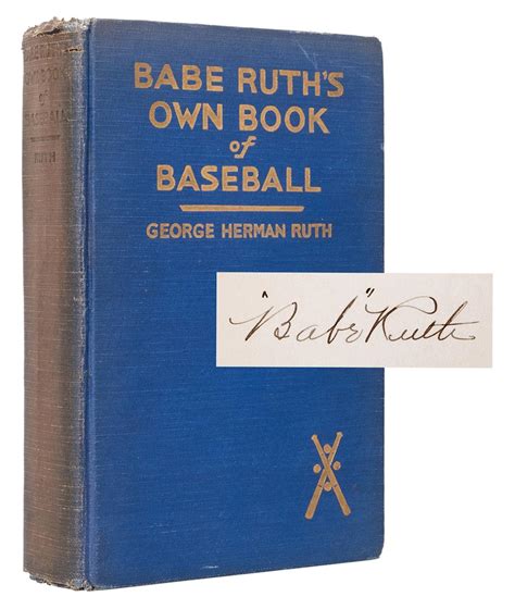 Sold Price Babe Ruths Own Book Of Baseball Signed April 6 0120