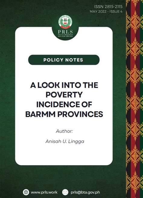 A Look into the Poverty Incidence of BARMM Provinces | PRLS (Policy ...