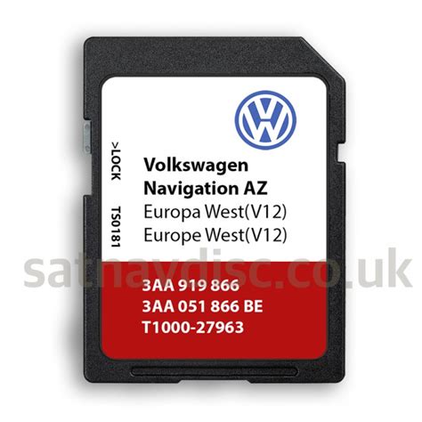 Volkswagen RNS315 V12 Navigation SD Card Map Europe Update 2021