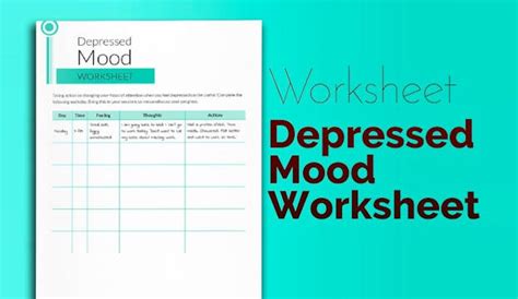 Plr Worksheets Depressed Mood Worksheet Plr Me