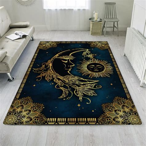 Sun And Moon Mandala Area Rug Home Decor REVER LAVIE