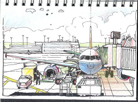 Airport Drawing Perspective