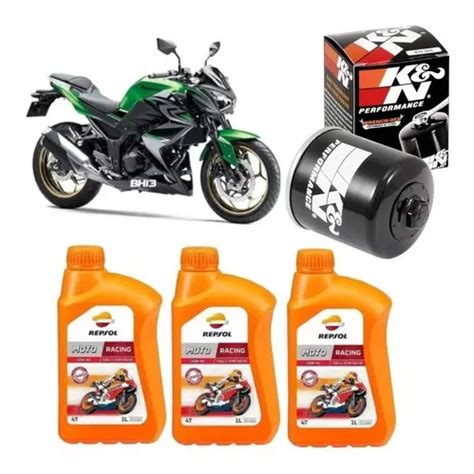 Repsol 10w40 Racing Kit Troca Óleo Kawasaki Ninja300 Kn303