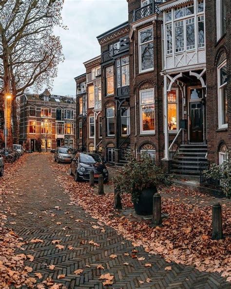 A Quiet Street In Utrecht The Netherlands Europe Autumn Aesthetic