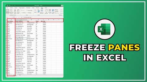 How To Freeze Panes In Excel Youtube