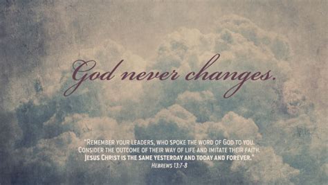 God Never Changes