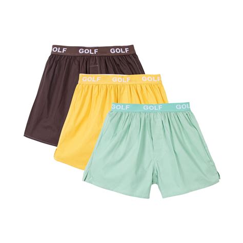 Logo Boxers Pk Chocolate Mustard Mint Spring Summer Golf Wang