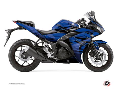 Yamaha Street Bike Mission Serie Graphic Kit Blue Black Kutvek