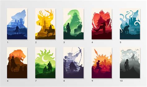 Set of 3 Game of Thrones Silhouette Art Prints 11 X 17 - Etsy