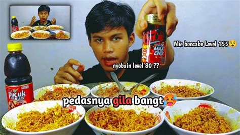 GILA PEDES BANGET MUKBANG 6 BUNGKUS MIE BONCABE LEVEL 30 DAN LEVEL