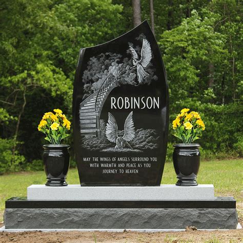 Custom Double Upright Headstone Portfolio Brown Memorials