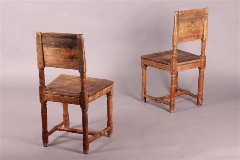 Pair Of Swiss Alp Folk Art Chairs For Sale At 1stdibs