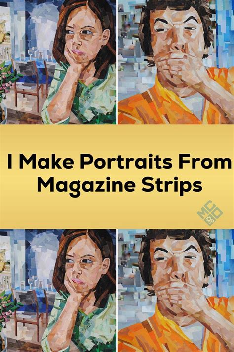 I Make Portraits From Magazine Strips Portrait Nature Drawing