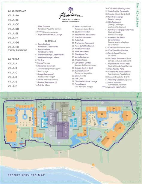 Paradisus Cancun Resort Map - Athene Patricia