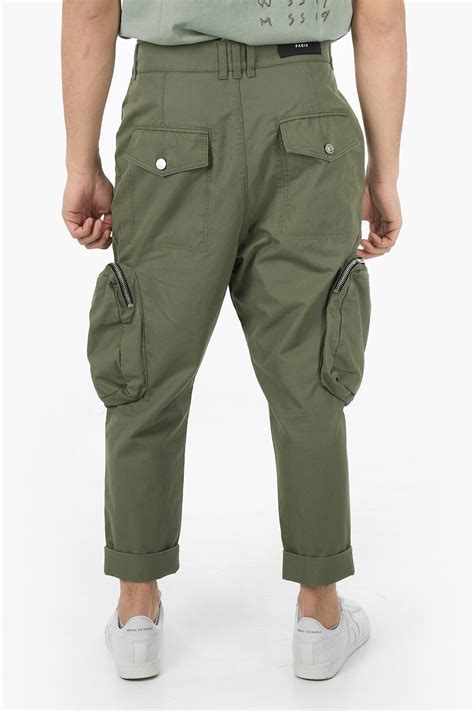 Balmain Cargo Pants With Cuffed Ankles Men Glamood Outlet