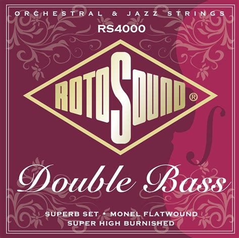 Rotosound Double Bass Jeu De Cordes Pour Basse Nylon Monel Filet Plat