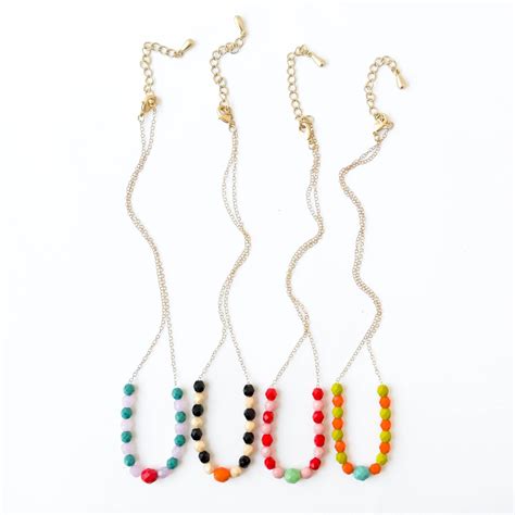 colorful beaded necklace colorful bead necklace bright  bold