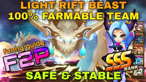 LIGHT RIFT BEAST SSS TEAM SUMMONERS WAR SW YouTube