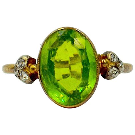 Antique Peridot Ring at 1stDibs | antique peridot rings, peridot antique rings